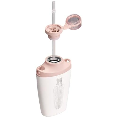 Stanley Cross Bottle 23 oz | Travel Water Bottle with Jacquard Strap | Leakproof Tritan Lid with Removable Straw | Insulated Stainless Steel | BPA-Free | Rose Quartz