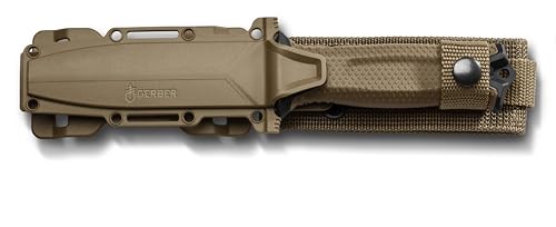 Gerber Gear StrongArm Knife - Fixed Blade - Tactical Knife for Survival Gear - Full Tang, 420HC Steel Blade - Camping Surv...