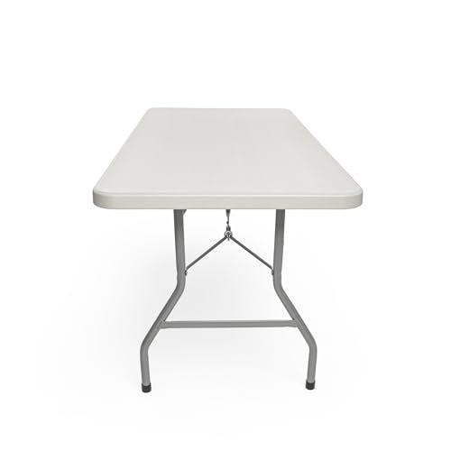 OEF Furnishings OEFBT Series Rectangular Commercial-Grade Premium Industrial Folding Table, Heavy-Duty Blow-Molded Design ...