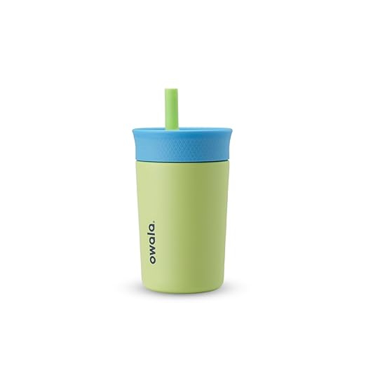Owala Kids Insulation Stainless Steel Tumbler with Spill Resistant Flexible Straw, Easy to Clean, Kids Water Bottle, Great...