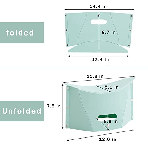 koofull Folding Portable Camping Hiking Stool, Lightweight Collapsable Foldable Chair for Travel Gathering BBQ Subway Libr...