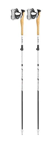 LEKI Cross Trail FX Superlite Trekking Poles - Foldable Collapsible Carbon Lightweight Poles for Hiking & Trail Running