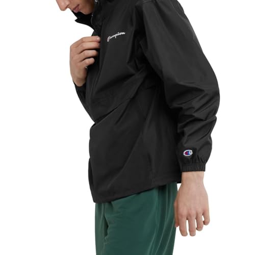 Champion mens Stadium Packable Jacket, Wind & Water Resistant, Script Logo, Available in Regular and Big & Tall