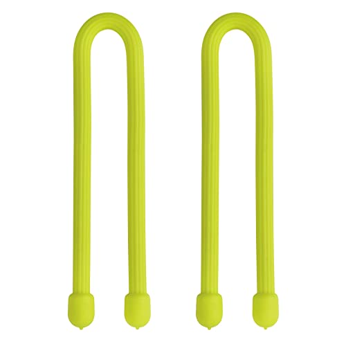 Nite Ize 2-Pack Gear Tie Reusable Rubber Twist Tie, 6" - Neon Yellow (6-Pack)