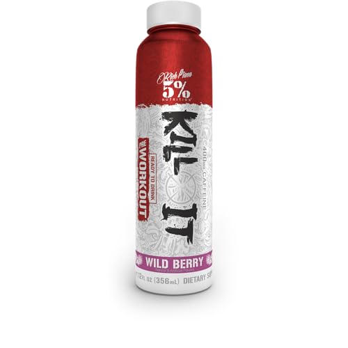 5% Nutrition Kill It Ready-to-Drink High Stim Pre Workout | 400mg Caffeine Energy Drink | Extreme Pump, Endurance, Focus &...