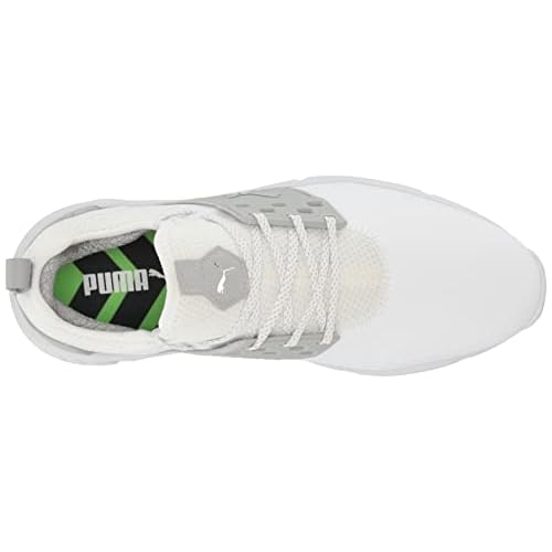 PUMA Men's Ignite Articulate Wide Golf Shoe, White Silver-High Rise, 7.5