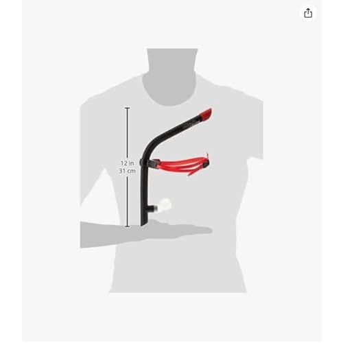TYR Ultralite Elite Swim Snorkel - Adult Snorkeling Gear for Swimming Training - Ultra-Lightweight and Comfortable for Body Alignment Exercises