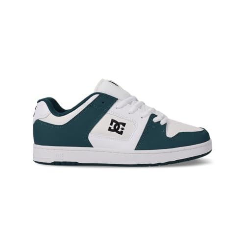 DC Men's Manteca 4 Skate Shoe, Teal/White/Black, 14