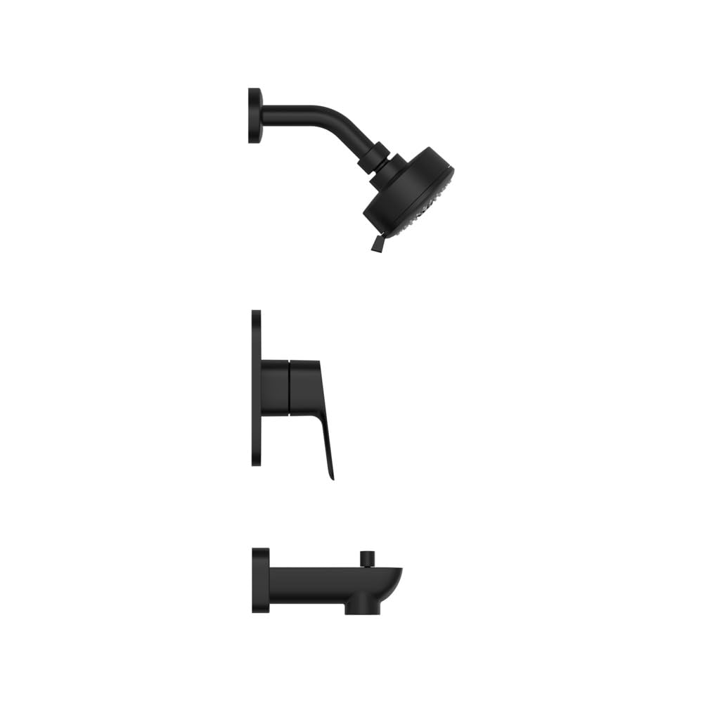 Grohe 1053802430 Cubeo Pressure Balance Valve Tub/Shower Trim Kit, Matte Black