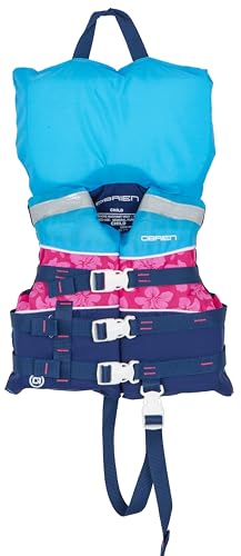 O’Brien Kids Nylon Life Jacket with Collar – Soft Foam, Durable Nylon, US Coast Guard Type II – 33–55 lb Child Safety Ves...