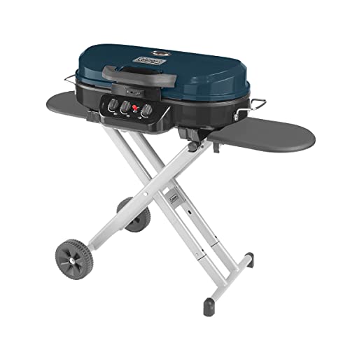Coleman RoadTrip 285 Portable Stand-Up Propane Grill with 3 Adjustable Burners & Instastart Ignition, 20,000 BTUs of Power...
