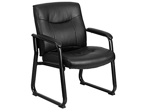 Flash Furniture Hercules Series Big & Tall LeatherSoft Executive Side Reception Chair, Padded Lobby Chair with 500-lb. Sta...
