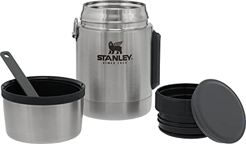 STANLEY Classic Food Jar and Spork 18 oz | Vacuum Insulated Food Container | Wide Mouth Screw On Lid | Packable for Travel...