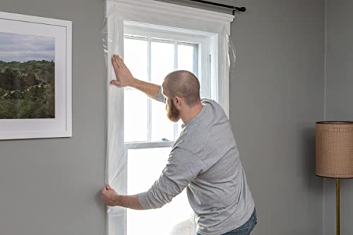Duck Brand Window Insulation Kit - Winter Seal Kit Fits up to 10 Windows - Rolled Shrink Film Cuts to Size for Easy Indoor...