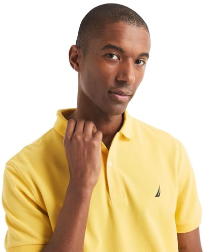 Nautica Mens Classic Fit Short Sleeve Solid Soft Cotton Polo Shirt