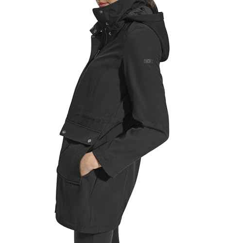 DKNY womens Softshell Hooded Coat