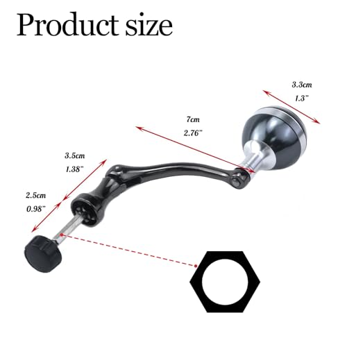 Crapyt Fishing Reel Handle Fishing Wheel Grasp Spinning Crank Handle Arm Grip Part Knob Tackle Wheel Ball Shake Rotary Knob