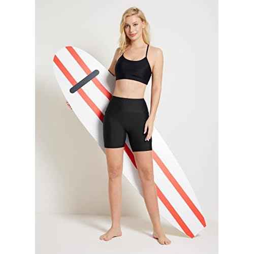 baleaf Women's 3"/5"/6"/8" High Waisted Swim Shorts Tummy Control Swimsuits Bottoms Modest Board Shorts UPF 50+