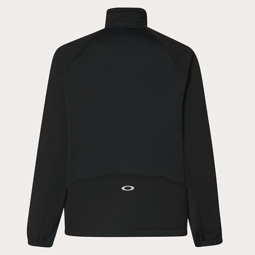 Oakley Mens Peak Recycled Full Zip Sweatshirt, Blackout, Medium