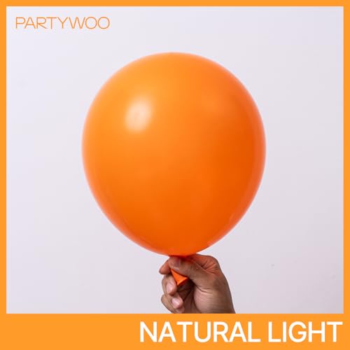 PartyWoo Orange Balloons 52pcs 12 Inch Fall Latex Helium Balloons for Birthday Baby Shower Graduation Tangerine Little Cut...