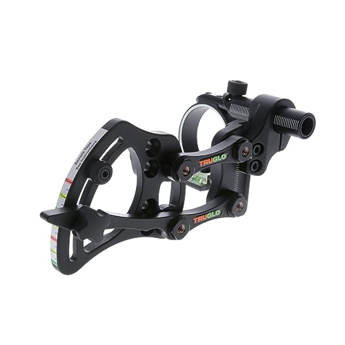 TRUGLO Pendulum 1-Pin Ultra-Lightweight Quiet Archery Hunting Treestand Bow Sight with Large Circular Field of View - Adjustable for Right & Left-Handed Shooters - LED Light Included