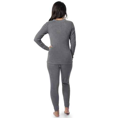 Fruit of the Loom womens Stretch Fleece Lined Thermal Long Johns Underwear Set