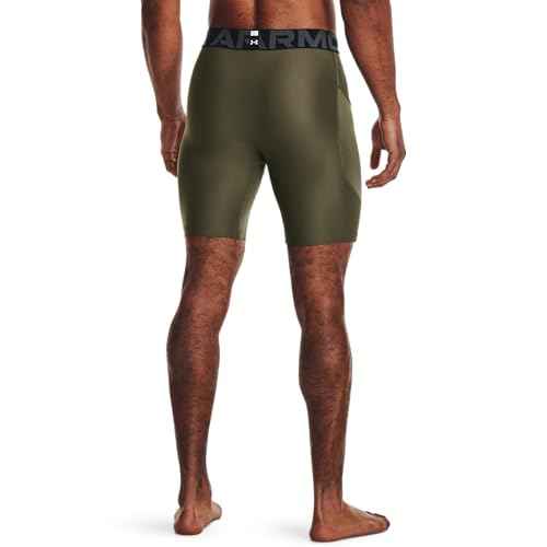 Under Armour Men's Armour HeatGear Compression Shorts, (390) Marine OD Green / / White, X-Large