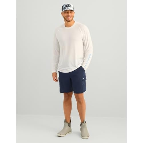 HUK Men's A1a Crew, Quick-Dry, Breathable Fishing Shirt