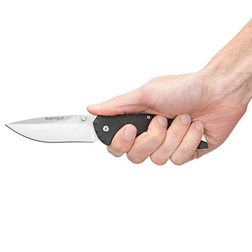 Sheffield 12166 Shiloh Assisted Open Knife, 3.5 Inch Blade Tactical Knife, EDC Knife for Survival Gear, Tactical Gear, Sel...