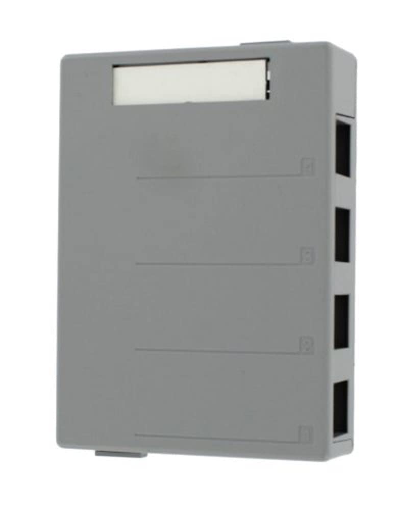 Leviton Quickport Surface Mount Housing, 4-Port, 41089-4Gp, Grey