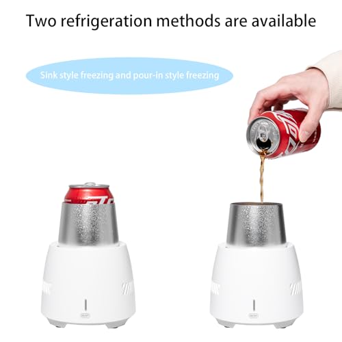 Portable Mini Electric Beverage Cooler,Instant Quick Cooling Cup for desktop,Silent Water Cooler Cup for Home and Office