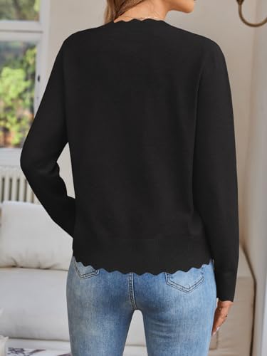 LILLUSORY Womens Cardigan Sweaters Long Sleeve Casual Lightweight Button Down V-Neck Fall Clothes 2025