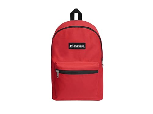 Everest Luggage Basic Backpack, Red, Medium