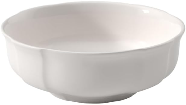 Villeroy & Boch Manoir Collection Dessert Bowl, Premium Porcelain, Made in Germany, 12 oz Capacity, 5.75 x 2 in, Rich, Creamy White