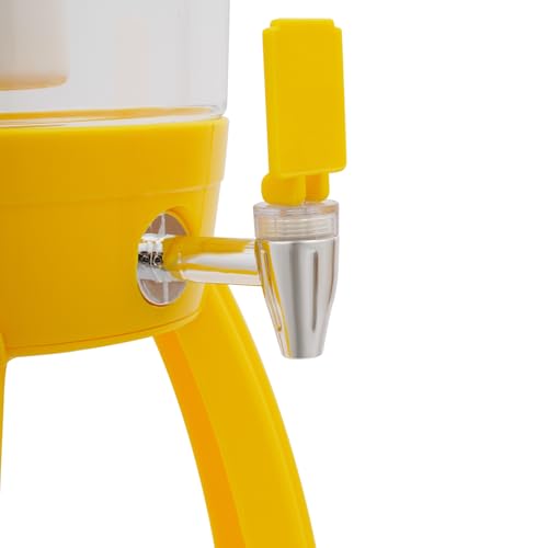 Mimosa Tower,Beer Dispenser With Ice Tube And Spigot,3l / 101.44 Oz Party Drink Dispenser With Led Light For Bar/Party,Bee...