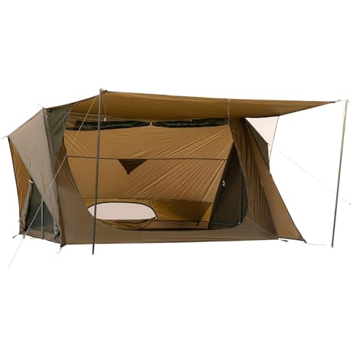 POMOLY Bushcraft Shelter Trekking Pole Tent 20D Nylon Ripstop, STOVEHUT Ultralight Backpacking Tent with Porch for Camping...