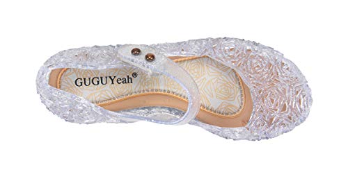 GUGUYeah Princess Mary Jane Jelly Shoes, Ballet Flats Cosplay Birthday Party Dress Up Sandals for Little Girls, Toddler or...