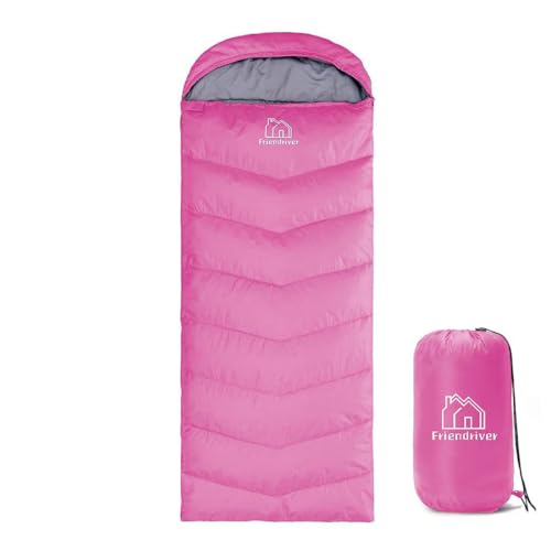 Friendriver XL Size Upgraded Version of Camping Sleeping Bag 4 Seasons Warm and Cool, Lighter Weight, Adults and Children ...