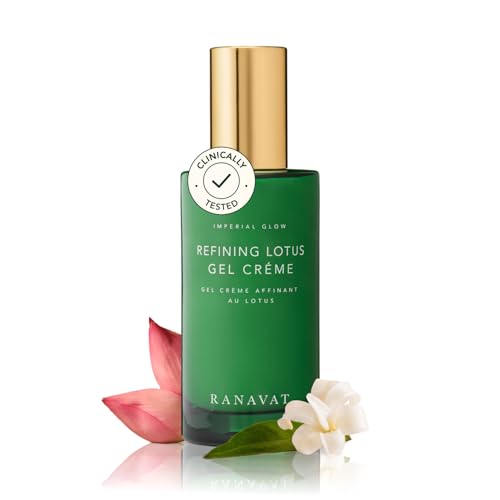 RANAVAT Refining Lotus Gel Cream - Hydrating Gel Moisturizer & Pore Minimizer ? Improves Radiance & Texture with Hyaluronic Acid & Floral Ketoacids (1.7 oz)