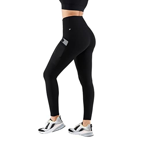 Fabletics Women's On-The-Go PowerHold High-Waisted Legging, Workout, Yoga, Maximum Compression, Flattering