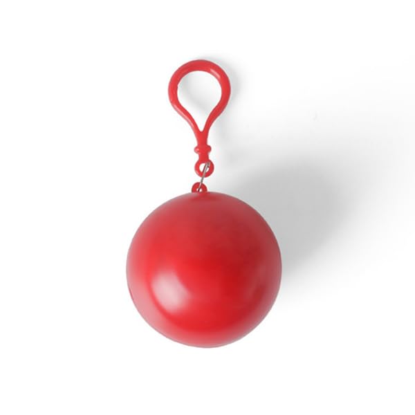1pcs Portable Disposable Emergency Raincoats Keychain, Rain Poncho In A Ball For Traveling Hiking Fishing Camping