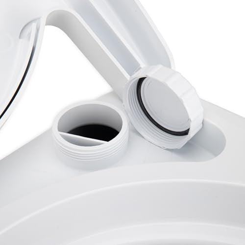 Camco RV Premium Travel Toilet - Features a 5.3-Gallon Detachable Holding Tank, Pump Flush Design & Spring-Loaded Latch (4...