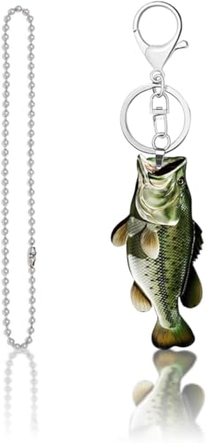 Mifoneix Fisherman Fishing Big Bass Creative 2d Flat Keychain Mother'S Day Gift Father's Day Gift