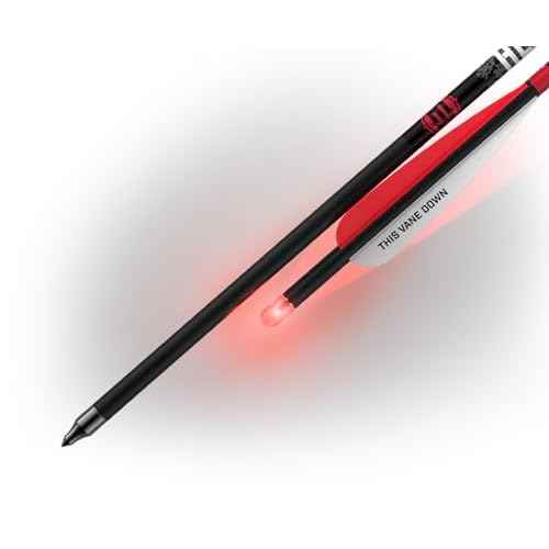 BARNETT - Carbon Headhunter Lighted Strobe Crossbow Arrows - Multicolor Strobing Nocks, Half-Moon Design, Fully Assembled