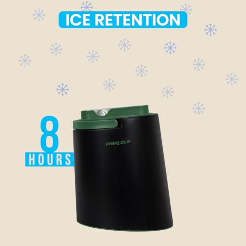 PINNACLE Insulated ice bucket for parties with Tong that fit into Lid - Stainless Steel ice bucket for cocktail bar with C...