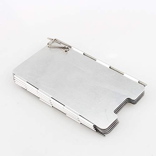 Foldable Outdoor Camping Stove Windscreen, 9-Plate Survival Cooker Gas Stove Wind, Metal Material, Compatible for Camp and...