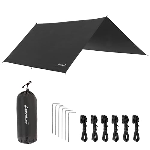 Clostnature Waterproof Camping Tarp for Tent - Ultralight Hammock Rain Fly for Backpacking, Heavy Duty Camping Hiking Awni...