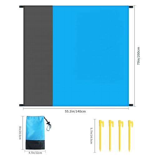 Gabrella Beach Mat Picnic Blanket Outdoor, Beach Blanket Sandproof for 1-4 Adults, Lightweight Durable Beach Mat for Trave...