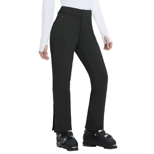 baleaf Snow Pants Womens Fleece Lined Water Resistant Insulated Softshell Winter Ski Pants with Pockets Snowboarding Hiking