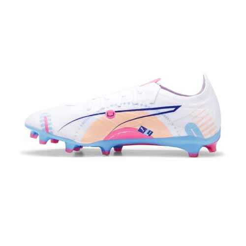 PUMA Mens Ultra 5 Match Vol. Up Firm GroundArtificial Ground Soccer Cleats - White